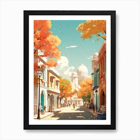 Dehli In Autumn Fall Travel Art 1 Art Print