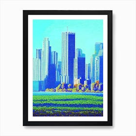 Bellevue, City Us  Pointillism Art Print