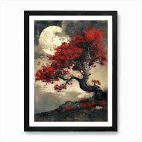 Tree In The Moonlight 1 Art Print