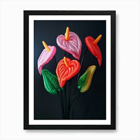 Bright Inflatable Flowers Flamingo Flower 3 Art Print