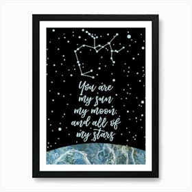 Sagittarius Constellation Art Affiche