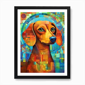Dachshund dog print 13 Art Print