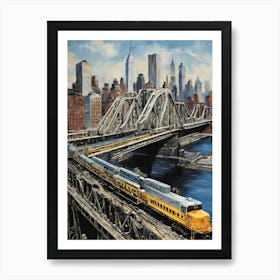 New York City Train Art Print