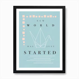 New World - Peace Origami Art Print