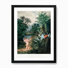 Cupid Inspiring Plants With Love From The Temple Of Flora (1807), Robert John Thornton Art Print