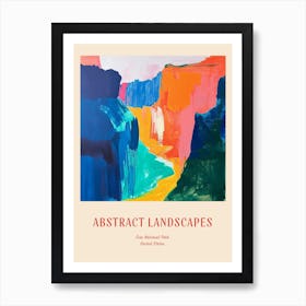 Colourful Abstract Zion National Park 4 Poster Art Print