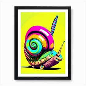 Full Body Snail Punk 4 Pop Art Art Print