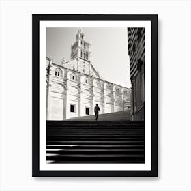 Siena, Italy,  Black And White Analogue Photography  2 Art Print