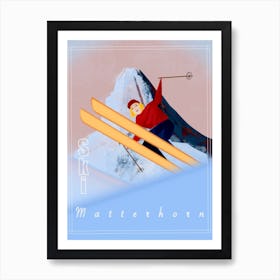 Ski Matterhorn Art Print