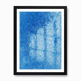 Abstract 'Blue Window' Art Print