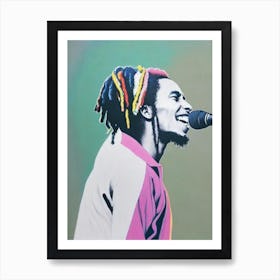 Bob Marley & The Wailers Colourful Illustration Art Print