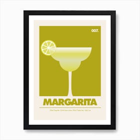 Margarita, Cocktail Print (Lime) Art Print