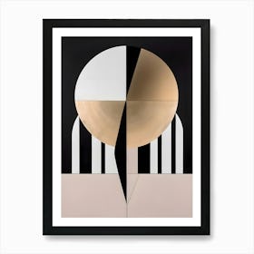 Ecliptic Resonance: A Digital Minimalist Geometric Abstraction Artwork Art Print