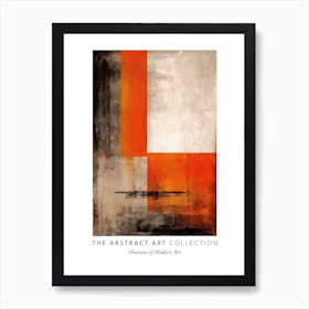 Orange Tones Abstract Painting 4 Exhibition Poster Art Print