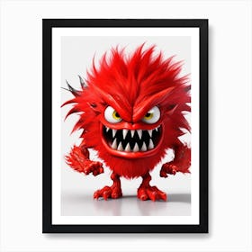 Red Monster Art Print