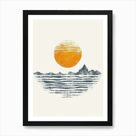 Sunset Over The Ocean 95 Art Print