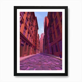 Street In New York City Art Print