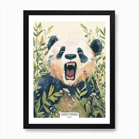 Giant Panda Growling Poster 1 Art Print