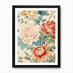 Floral Wallpaper 310 Art Print