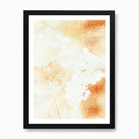 Ocher Terracota Plant Flora Art Print