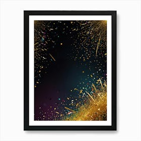 Gold Confetti Background 4 Art Print