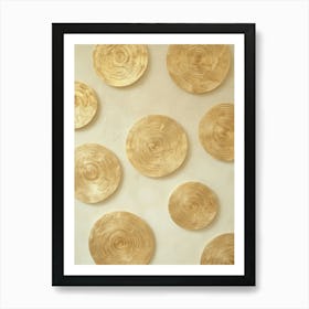 Gold Circles Wall Art Art Print