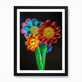 Bright Inflatable Flowers Daisy 4 Art Print