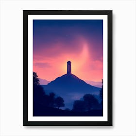 Tower At Sunset Poster