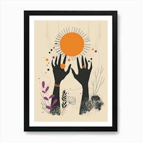 Hands Reaching For The Sun 4 Art Print