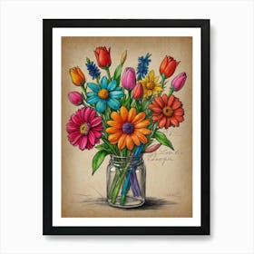 Flowers In A Vase 2 Art Print