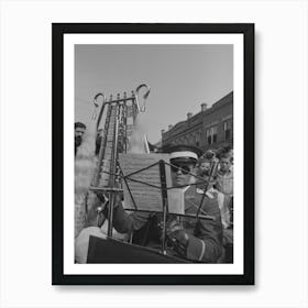 Member Of Southwestern University Band With Instrument, National Rice Festival, Crowley, Louisiana By Russell Art Print