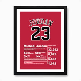 Jordan 23 Bulls Basketball Art Print