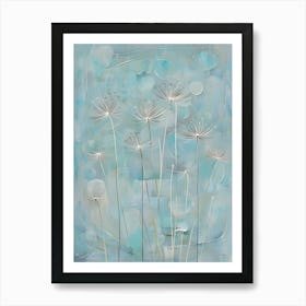 Dreamlike Delights: Dandelion Seeds in a World of Soft Textures and Colors 2 Art Print