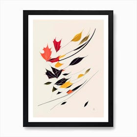 Falling Leaves Abstract 2 Art Print