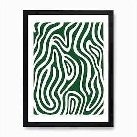 Line Art Inspired By The Green Stripe By Matisse 1 Art Print