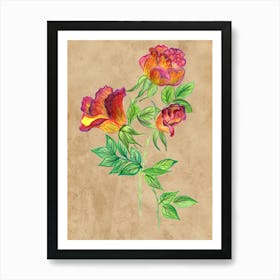 Watercolor Roses Art Print