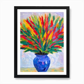 Rainbow Leaf Matisse Inspired Flower Art Print