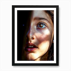 Focus on the Girl's Beautiful Eye Art Print