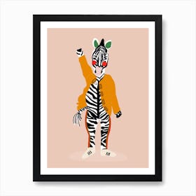 Freddie The Zebra Nude Art Print