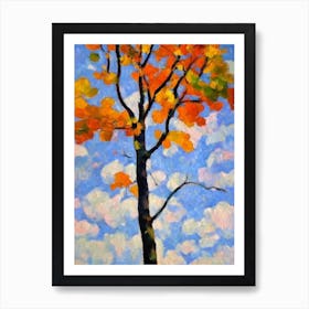 Aspen tree Abstract 2 Block Colour Art Print