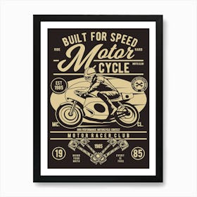 Built For Speed Motorcycle 2 Póster