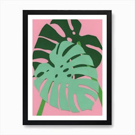 Affiche Monstera minimaliste pour salon