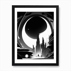 Plasma Noir Comic Space Art Print