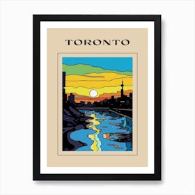 Minimal Design Style Of Toronto, Canada 4 Poster Art Print