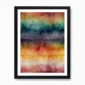 Watercolor Rainbow Sky Art Print