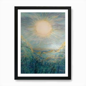 Sun Rising Over The Mountains Art Print