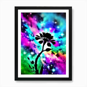 Flower In Space 10 Art Print