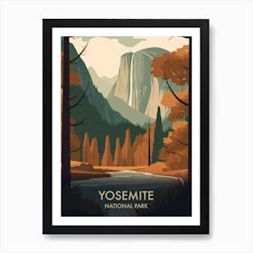 Yosemite National Park Vintage Travel Poster 13 Art Print