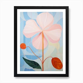 Lily 5 Hilma Af Klint Inspired Pastel Flower Painting Art Print