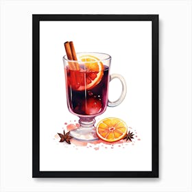 Mulled Wine, Gluhwein, Christmas art 1 Art Print